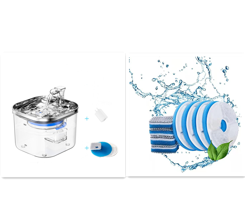 Fontaine à Eau Intelligente pour Chats et Chiens – Silencieuse & Filtrante (2 L)